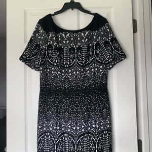 Adrianna Papell Black and White Dress